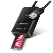 Axagon Adm2-Am Usb-A 10Gbps - M.2 Nvme  Sata Ssd adapter kabelis 10Cm enclosure Black 8595247908896