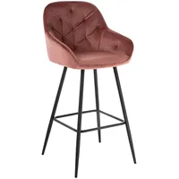Bāra krēsls Brita, rozā samts  10357 4741243103573
