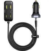 Baseus Backseatpal L1 In-Vehicle auto lādētājs  110W Usb-A, Usb-C melns C00081100121-00 6932172677671 85044030