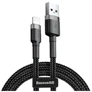 Baseus Calklf-Bg1 Cafule Usb lightning kabelis 2,4A  1M melns 6953156274976 Kbabsuusb0198