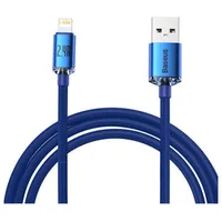 Baseus Crystal cable Usb to Lightning, 2.4A, 2M Blue  Cajy000103 6932172602727 030325
