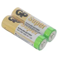 Battery alkaline 1.5V Aa non-rechargeable 2Pcs Super  Bat-Lr6/Super-S2 Gp15A/F02