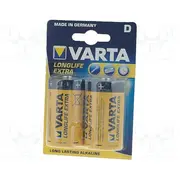 Battery alkaline D 1.5V non-rechargeable 2Pcs Longlife  Bat-R20/Vl 4 120 101 422