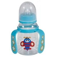Bottle With Two Handles Baby Care, 125 ml, Blue 1020065-Blue-Plane 