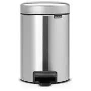 Brabantia atkritumu tvertne ar pedāli Newicon, 3L, Matt Steel Fingerprint Proof  112164 8710755112164