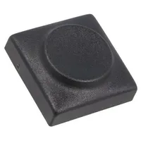 Button rectangular black polyamide 18.3X18.3Mm  825.000.011