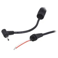 Cable 2X0.5Mm2 wires,DC 2,5/0,7 plug angled black 1.2M  Ak-Sc-07