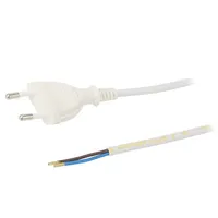 Cable 2X0.75Mm2 Cee 7/16 C plug,wires Pvc 2M white 2.5A  W-97145