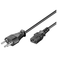 Cable Iec C13 female,SEV-1011 J plug Pvc 2M black 10A 250V  Sn315-3/07/2.0Bk 93617