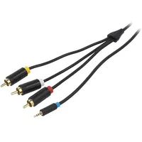 Cable Jack 2.5Mm plug,RCA plug x3 2M Plating gold-plated  Bccbh
