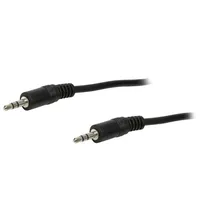 Cable Jack 3.5Mm plug,both sides 200Mm black  Ca1048