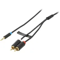 Cable Jack 3.5Mm plug,RCA plug x2 0.5M Plating gold-plated  Bclbd