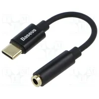 Cable Jack-Usb black Jack 3.5Mm socket,USB C socket 0.09M  L54 Catl54-01