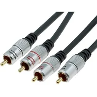 Cable Rca plug x2,both sides 5M black  Tcv4270-5.0