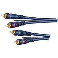 Cable Rca plug x2,control,both sides 5M Plating gold-plated  C-2Rca2Rca-R-Bl050 50175