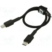 Cable Usb 2.0 C plug,both sides 0.3M black 480Mbps 60W  Gc-Kabgc31 Kabgc31