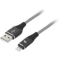 Cable Usb 2.0 Apple Lightning plug,USB A plug gold-plated 2M  Cc-Usb2B-Amlm-2Wb2 Cc-Usb2B-Amlm-2M-Wb2