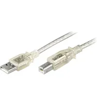 Cable Usb 2.0 A plug,USB B plug 3M transparent Core Cu  Usb-Ab/3Tr 68973