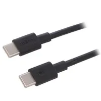 Cable Usb 2.0 C plug,both sides 0.5M black  2Usb.c-0.5Bk 66316