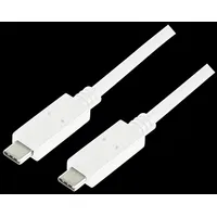 Cable Usb 3.2 C plug,both sides 1M white 10Gbps 100W  Cu0131