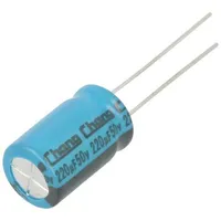 Capacitor electrolytic Tht 220Uf 50Vdc Ø10X16Mm Pitch 5Mm  Le1H221Mg160A00Ce0
