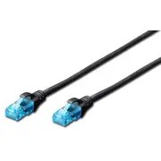 Cat 5E U-Utp patch cable 0,25M black  Dk-1512-0025/Bl 4016032317500 Akassksp5000003