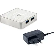 Conceptronic Hubbies03W interfeisa centrmezgls Usb 3.2 Gen 1 3.1 Micro-B 5000 Mbit/S Balts  4015867229910