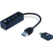 Conceptronic Hubbies04B interfeisa centrmezgls Usb 3.2 Gen 1 3.1 Type-A 5000 Mbit/S Melns  4015867223147