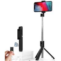 Cp K06 2In1 Bezvadu selfie nūja  Video Web zvanu statīvs ar galda trīskāji Shutter Pogu izvelkams līdz 60Cm Cpk06 4752128059496