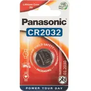 Cr2032 baterijas Panasonic litija iepakojumā 1 gb.  Bat2032.P1 5019068085138