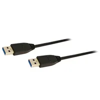 Cu0038 Cable Usb 3.0 A plug,both sides nickel plated 1M black Logilink 