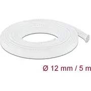 Delock Braided Sleeve stretchable 5 m x 12 mm white  20694 4043619206940