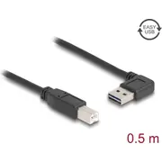 Delock Cable Easy-Usb 2.0 Type-A male angled left / right Gt Usb Type-B 0,5 m  85167 4043619851676