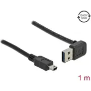 Delock Cable Easy-Usb 2.0 Type-A male angled up / down Gt Usb Type Mini-B 1 m  83543 4043619835430