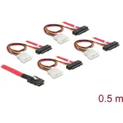 Delock Cable mini Sas Sff-8087 Gt 4 x Sff-8482  power 0.5 m 83059 4043619830596