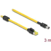 Delock Cable Rj45 plug Cat.6 to Mini I/O 8 pin D-Shape type 2 3 m yellow  81252 4043619812523