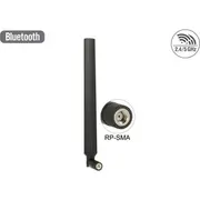 Delock Wlan 802.11 ac/a/h/b/g/n Antenna Rp-Sma plug 5 - 7 dBi omnidirectional rotatable with tilt joint black  88913 4043619889136