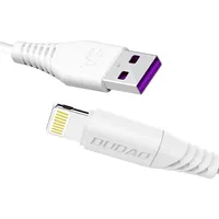 Dudao Usb  Lightning fasst charging data cable 5A 2M white L2L 6970379614792 039462