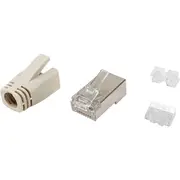 Equip 121182 vadu savienotājs Rj-45 NerūsējoScaronS tērauds, Caurspīdīgs, Balts  4015867233917