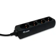 Equip 333281 pagarinātājs 1,1 m 4 Maiņstrāvas izvade -S Melns  4015867157787