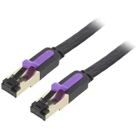 Flat Utp Category 7 Network Cable Vention Icabk 8M Black  6922794729865