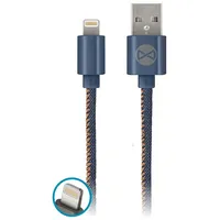 Forever Jeans cable Usb - Lightning 1,0 m 2A blue T01628  5900495620767