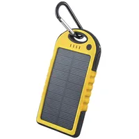Forever Stb-200 Solar Power Bank 5000 mAh Universāla Ārējas uzlādes baterija 5V 1A  Micro Usb Kabelis Dzeltens 5900495348418 Gsm011226