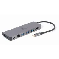 Gembird A-Cm-Combo5-05 Usb Type-C 5-In-1 multi-port adapter Hub  Hdmi Pd card reader Lan 6-A-Cm-Combo5-05 8716309127097