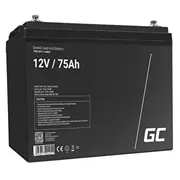 Green Cell  12V 75Ah Battery Lead-Acid Agm Terminal type L Csb-1275 Agm25 3100000992620