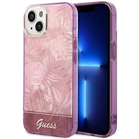 Guess Pc Tpu Jungle Case for iPhone 14 Plus Pink  Guhcp14Mhgjghp 3666339064457
