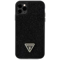 Guess Rhinestones Triangle Metal Logo Case for iPhone 11 Pro Black  Guhcn58Hdgtpk 3666339129286