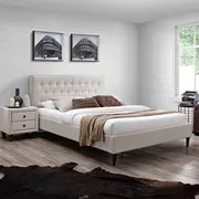 Gulta Emilia 160X200Cm, ar matraci Harmony Top, bēša  K28801 4741617100047