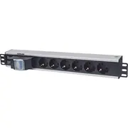 Intellinet 711432 energosadales vienība, Pdu 6 Maiņstrāvas izvade -S 1.5U Melns, Pelēks  0766623711432