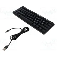 Keyboard black Usb C wired,US layout 1.8M  Savgk-Blackout-Br Savgk-Blackout Brown